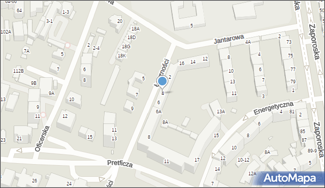 Wrocław, Łączności, 4, mapa Wrocławia