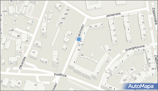 Wrocław, Łączności, 6, mapa Wrocławia