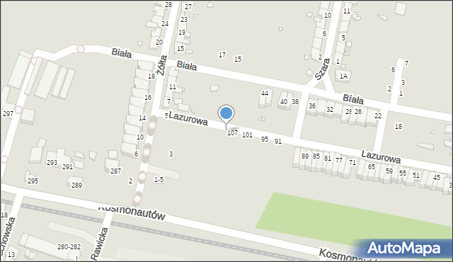 Wrocław, Lazurowa, 109, mapa Wrocławia