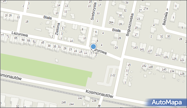 Wrocław, Lazurowa, 5, mapa Wrocławia