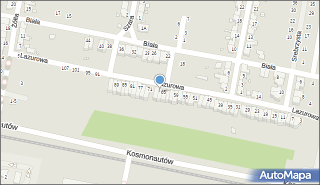 Wrocław, Lazurowa, 67, mapa Wrocławia