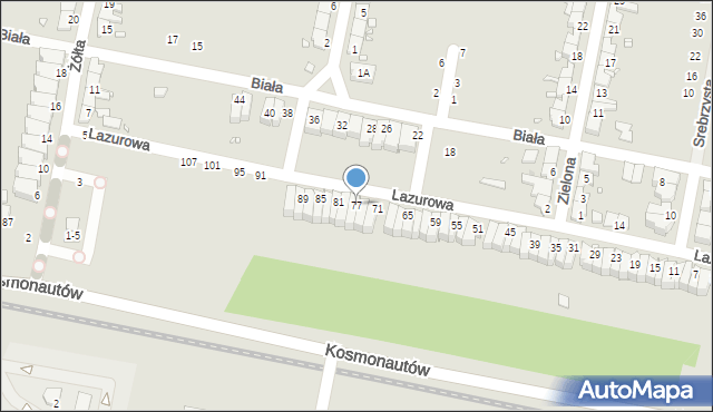 Wrocław, Lazurowa, 77, mapa Wrocławia
