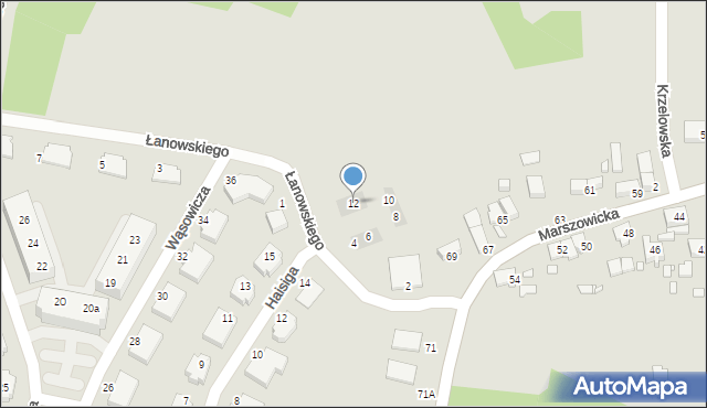 Wrocław, Łanowskiego Jerzego, 12, mapa Wrocławia