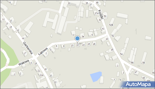 Wschowa, Łąkowa, 12, mapa Wschowa
