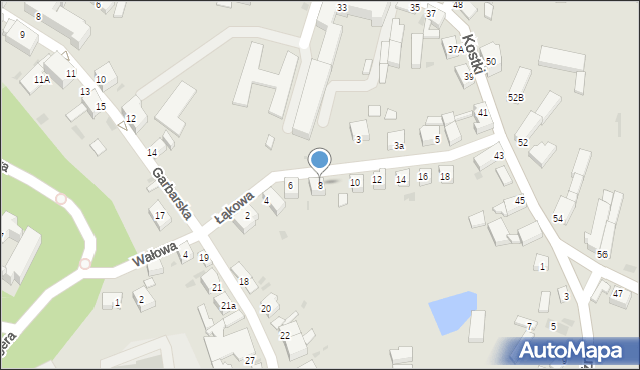 Wschowa, Łąkowa, 8, mapa Wschowa