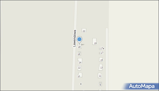 Wschowa, Lawendowa, 18a, mapa Wschowa