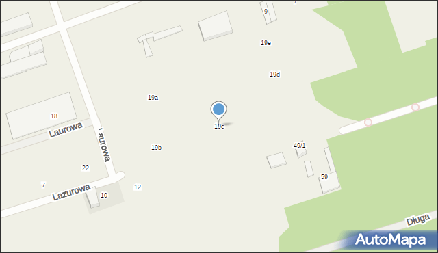 Wysogotowo, Laurowa, 19c, mapa Wysogotowo