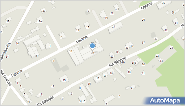 Wyszków, Łączna, 12, mapa Wyszków