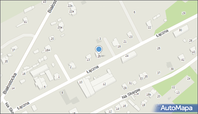 Wyszków, Łączna, 15, mapa Wyszków