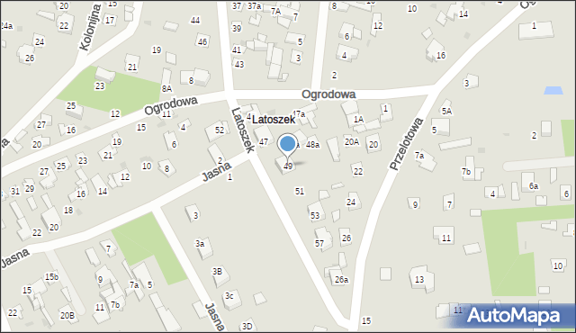 Wyszków, Latoszek, 49, mapa Wyszków