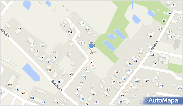 Żabieniec, Łąkowa, 23, mapa Żabieniec