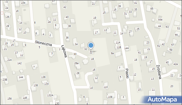 Zabierzów, Łąkowa, 22, mapa Zabierzów