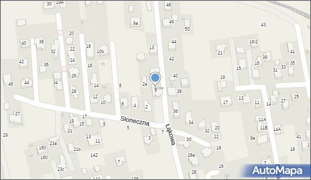 Zabierzów, Łąkowa, 9, mapa Zabierzów