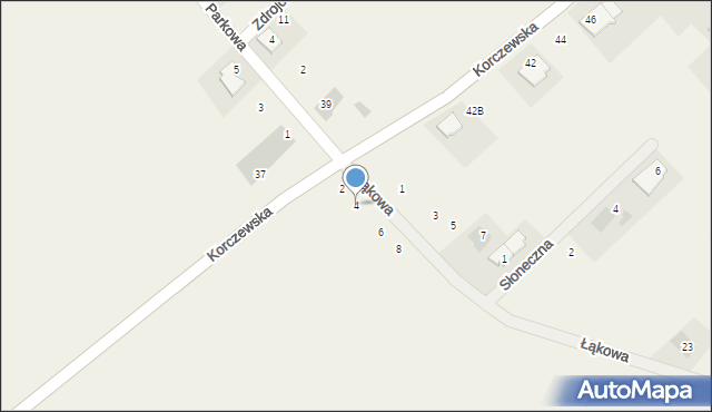 Żabokliki, Łąkowa, 4, mapa Żabokliki