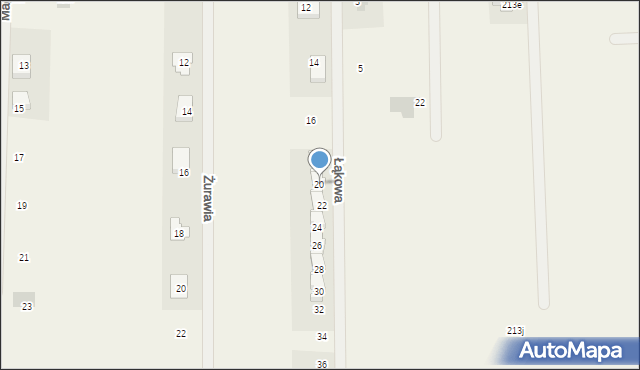 Zaborówek, Łąkowa, 20, mapa Zaborówek