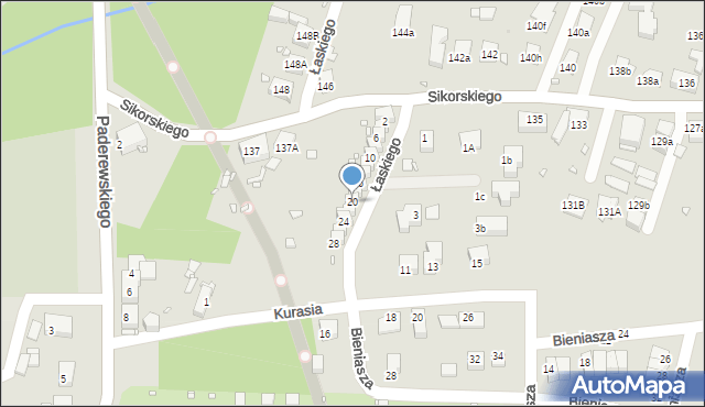 Zabrze, Łaskiego Jana, 20, mapa Zabrza