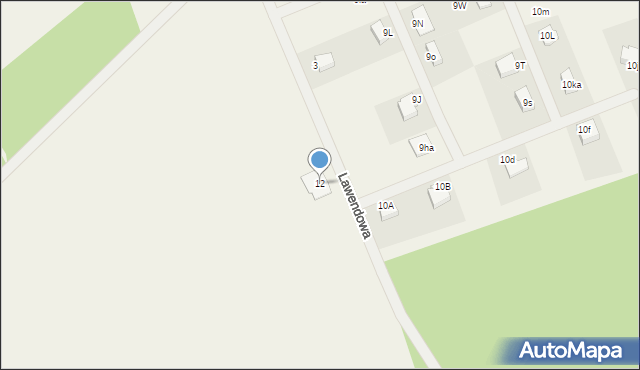 Zagórze, Lawendowa, 12, mapa Zagórze
