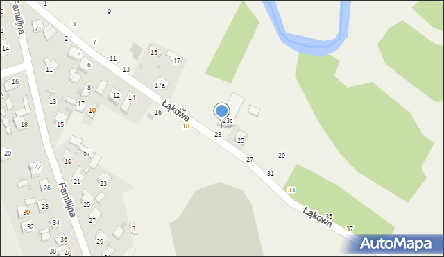 Zagrody, Łąkowa, 23a, mapa Zagrody