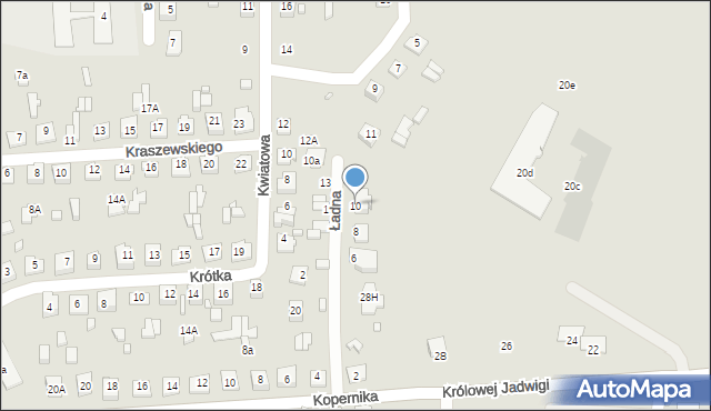 Zamość, Ładna, 10, mapa Zamościa