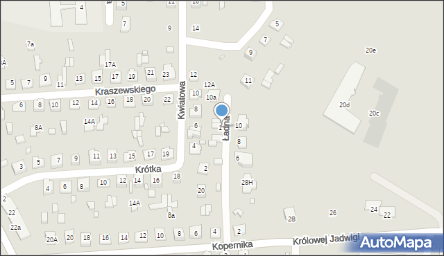 Zamość, Ładna, 11, mapa Zamościa