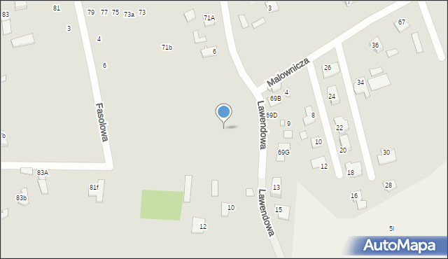 Zamość, Lawendowa, 8, mapa Zamościa