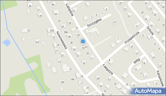 Zawiercie, Łabędzia, 31, mapa Zawiercie