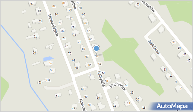 Zawiercie, Łabędzia, 56, mapa Zawiercie