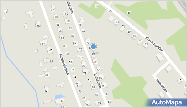 Zawiercie, Łabędzia, 66, mapa Zawiercie