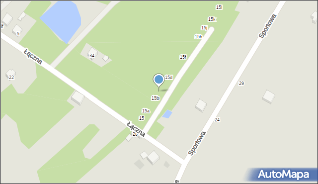 Zawiercie, Łączna, 15c, mapa Zawiercie