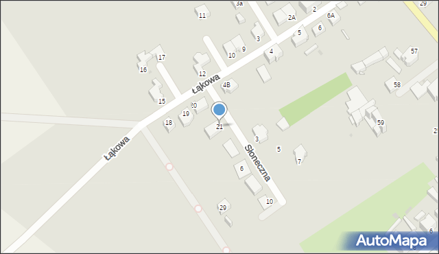 Zbąszyń, Łąkowa, 21, mapa Zbąszyń