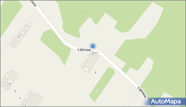 Zberezka, Łąkowa, 11, mapa Zberezka