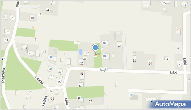 Zbiczno, Łąki, 20, mapa Zbiczno