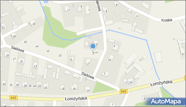 Zbójna, Łąkowa, 3, mapa Zbójna