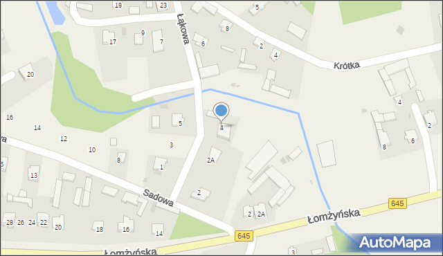 Zbójna, Łąkowa, 4, mapa Zbójna