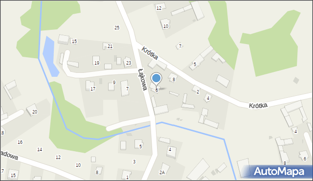 Zbójna, Łąkowa, 6, mapa Zbójna