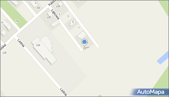 Zbychowo, Łąkowa, 13, mapa Zbychowo