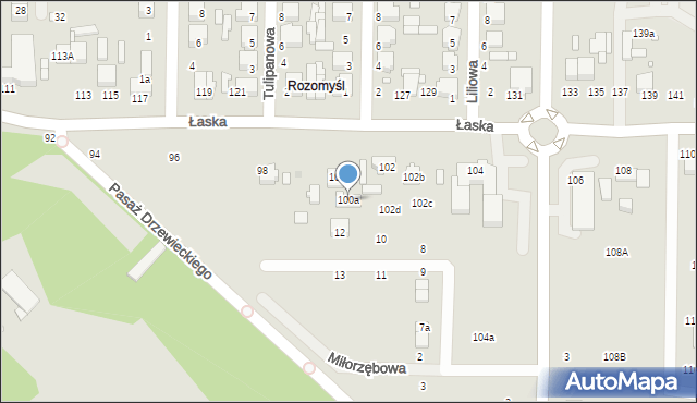 Zduńska Wola, Łaska, 100a, mapa Zduńska Wola