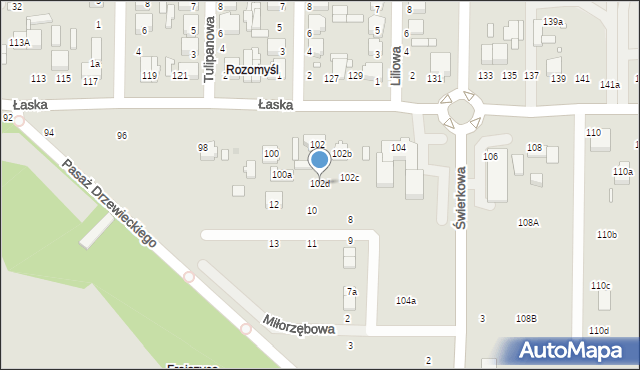 Zduńska Wola, Łaska, 102d, mapa Zduńska Wola