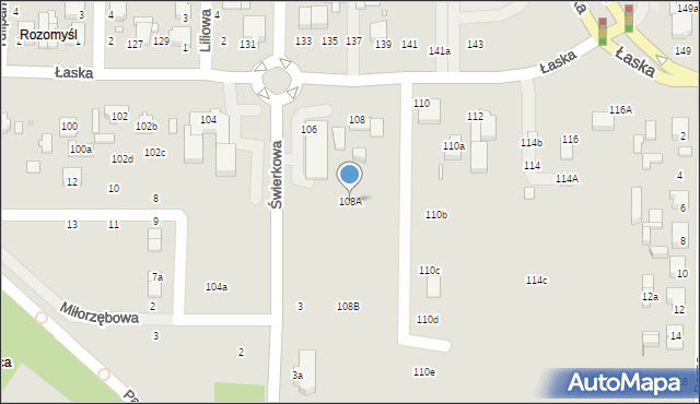 Zduńska Wola, Łaska, 108A, mapa Zduńska Wola