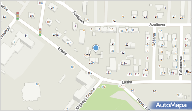 Zduńska Wola, Łaska, 111p, mapa Zduńska Wola