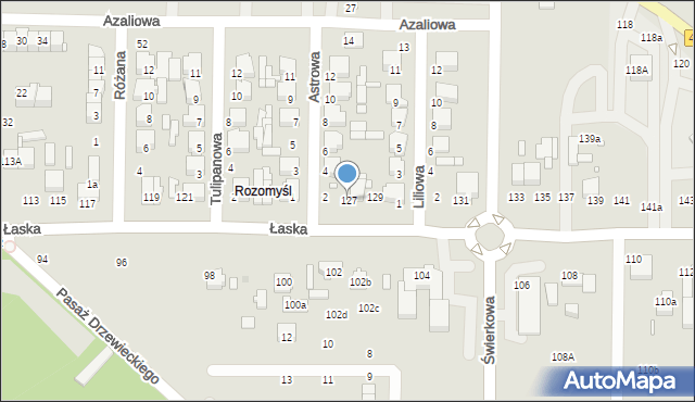 Zduńska Wola, Łaska, 127, mapa Zduńska Wola