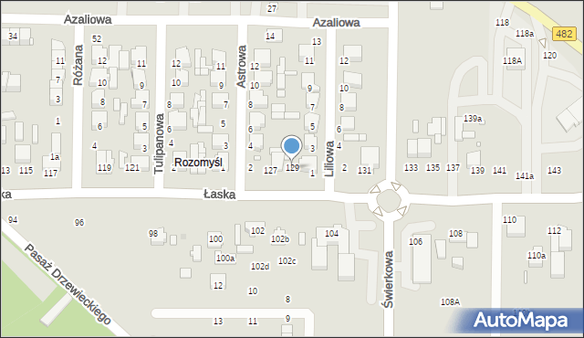 Zduńska Wola, Łaska, 129, mapa Zduńska Wola