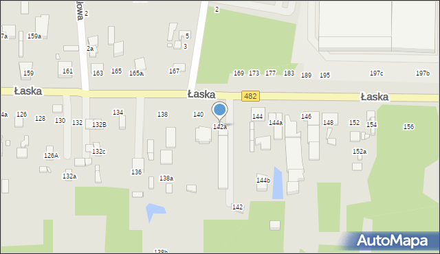 Zduńska Wola, Łaska, 142a, mapa Zduńska Wola