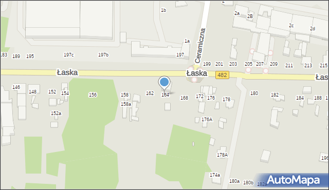 Zduńska Wola, Łaska, 164, mapa Zduńska Wola