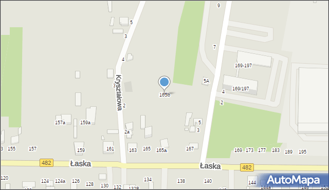 Zduńska Wola, Łaska, 165b, mapa Zduńska Wola