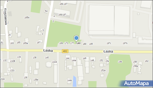 Zduńska Wola, Łaska, 181, mapa Zduńska Wola