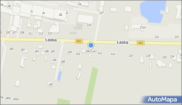 Zduńska Wola, Łaska, 208, mapa Zduńska Wola