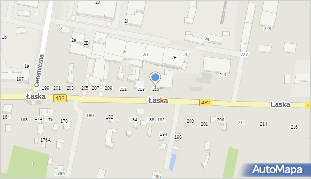 Zduńska Wola, Łaska, 215, mapa Zduńska Wola