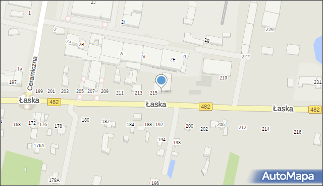 Zduńska Wola, Łaska, 217, mapa Zduńska Wola