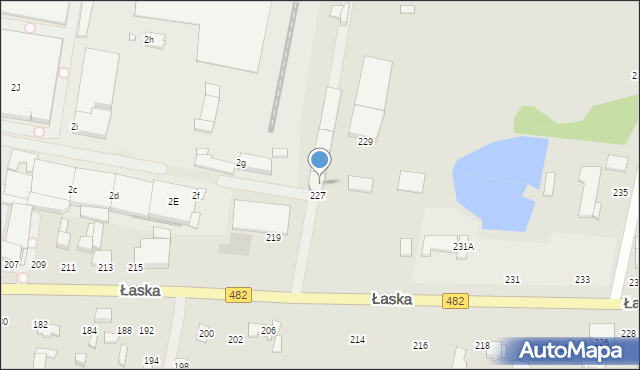 Zduńska Wola, Łaska, 227/229, mapa Zduńska Wola